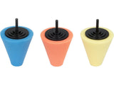 SET 3 BURETI CONICI PENTRU LUSTRUIT ROTI Yato YT - 47945 - 6 mm, 75 mm, 80 mm, 6.000 rpm Yato - scule electrice si unelte profesionale - BricoMart