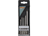 SET 5 BURGHIE STHOR 21709 PENTRU STICLA SI CERAMICA, 4-10MM, PRINDERE HEXAGONALA STHOR - scule electrice si unelte profesionale - BricoMart