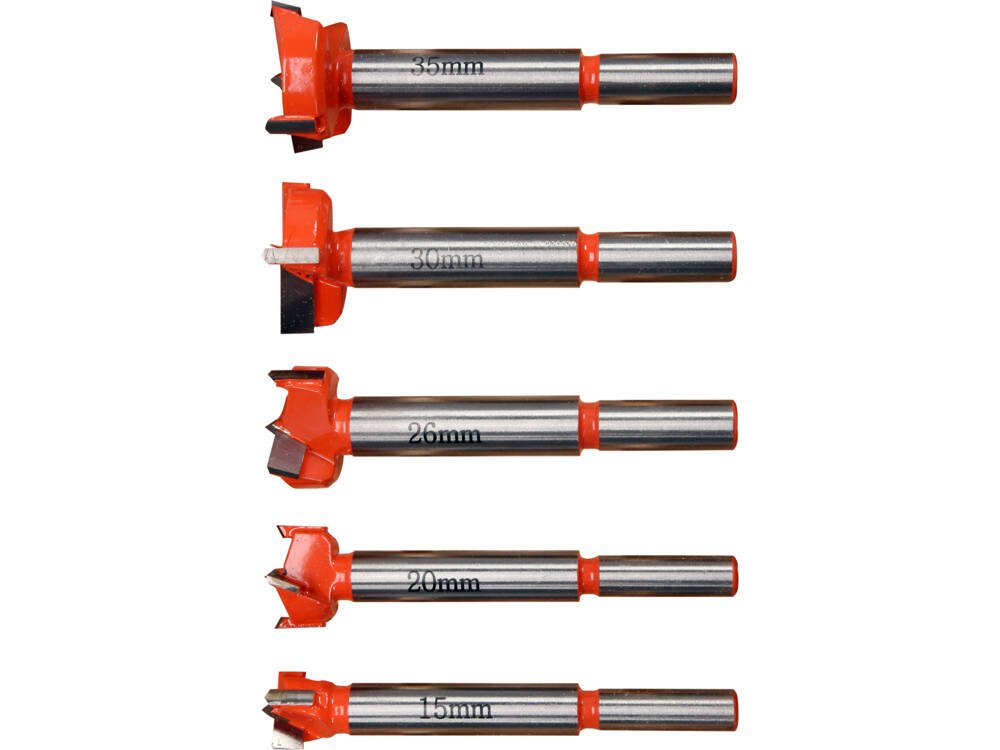 SET 5 FREZE YATO YT-33015 LEMN 15, 20, 26, 30, 35MM YATO - scule electrice si unelte profesionale - BricoMart