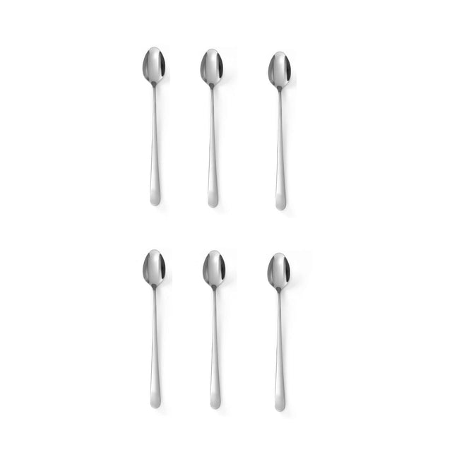Set 6 x lingurite cu coada lunga Sundae, (L) 19.8 cm, inox, Hendi Profi Line