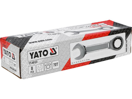 SET 8 CHEI COMBINATE SCURTE CU CLICHET Yato YT - 49123 - CrV Yato - scule electrice si unelte profesionale - BricoMart