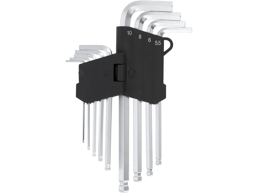 SET 9 CHEI VOREL 56477 HEXAGONALE, 2-10MM, CR-V VOREL - scule electrice si unelte profesionale - BricoMart