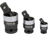 SET ADAPTOARE CARDANICE DE IMPACT 1/4"; 3/8"; 1/2" Yato YT - 10642 - 34.5 mm, 17 mm, 8.3 mm, 48 mm Yato - scule electrice si unelte profesionale - BricoMart