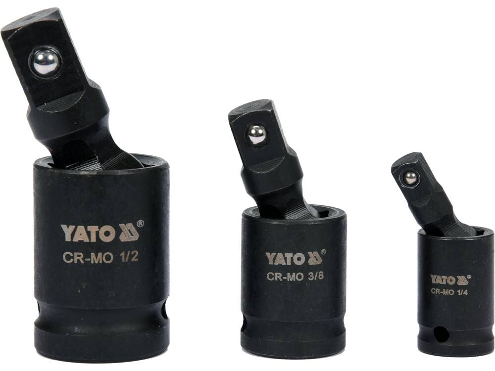 SET ARTICULATIE CARDANICA YATO YT-10643 IMPACT 1/4, 3/8, 1/2 YATO - scule electrice si unelte profesionale - BricoMart