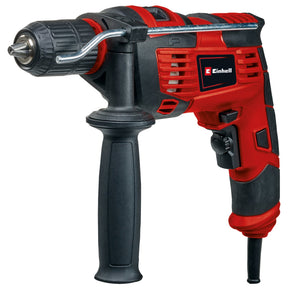 Set Bormasina cu impact Einhell TC - ID 720/1 E Kit (gaurire/percutie, mandrina cu eliberare rapida de 13 mm, electronica de viteza, incl. set de 5 burghie pentru beton + E - Box Einhell - scule electrice si unelte profesionale - BricoMart