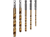 SET BURGHIE METAL, YATO YT-44700 TITAN, 1/4, 5 BUC YATO - scule electrice si unelte profesionale - BricoMart