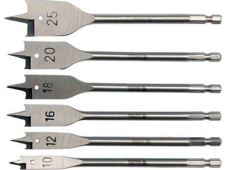 SET BURGHIE PLATE YATO YT-3258 PENTRU LEMN 10-25, 6 BUC YATO - scule electrice si unelte profesionale - BricoMart