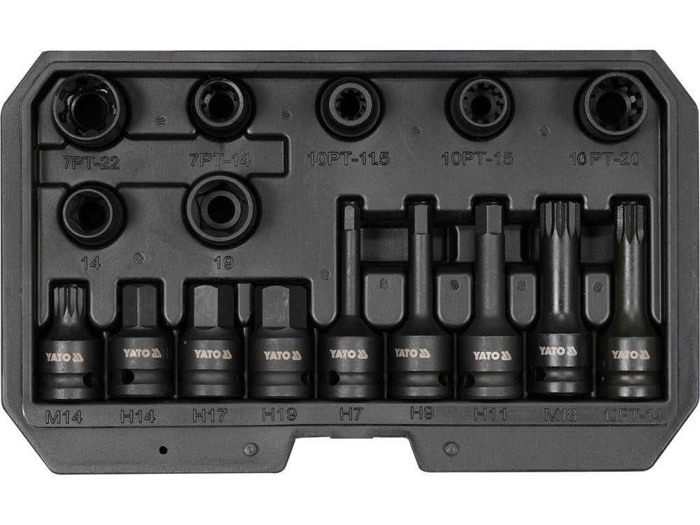 SET CHEI ETRIER DE FRANA 16 BUC Yato YT - 06811 - 12.7 mm, 14 mm, 19 mm, 22 mm Yato - scule electrice si unelte profesionale - BricoMart