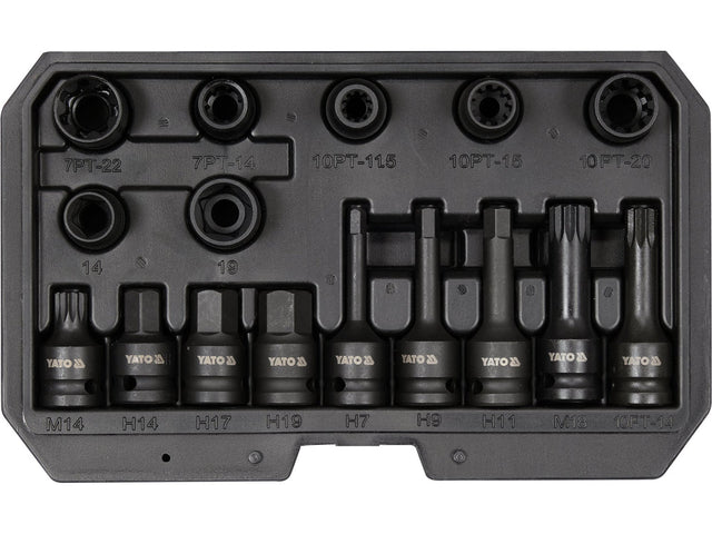 SET CHEI ETRIER DE FRANA 16 BUC Yato YT - 06811 - 12.7 mm, 14 mm, 19 mm, 22 mm Yato - scule electrice si unelte profesionale - BricoMart