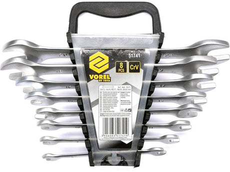 SET CHEI FIXE VOREL 51741 SATINATE 8 BUC, 6-22MM VOREL - scule electrice si unelte profesionale - BricoMart