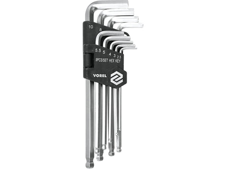 SET CHEI HEXAGONALE VOREL 56475 2.5-10MM, CR-V VOREL - scule electrice si unelte profesionale - BricoMart