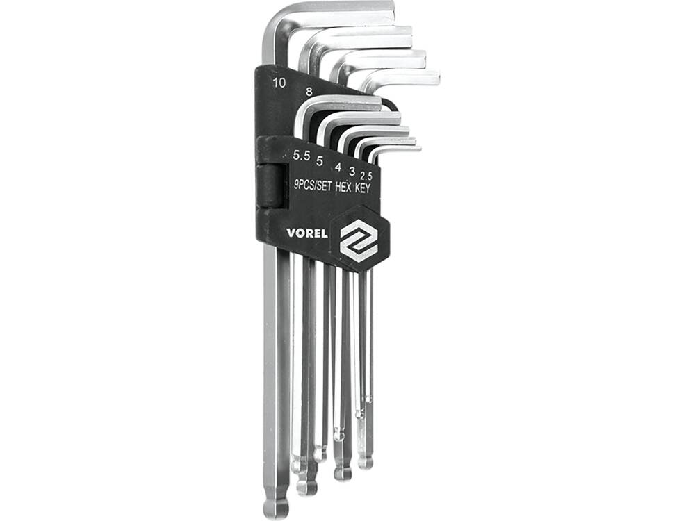 SET CHEI HEXAGONALE VOREL 56475 2.5-10MM, CR-V VOREL - scule electrice si unelte profesionale - BricoMart