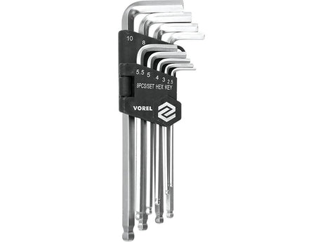 SET CHEI HEXAGONALE VOREL 56475 2.5-10MM, CR-V VOREL - scule electrice si unelte profesionale - BricoMart
