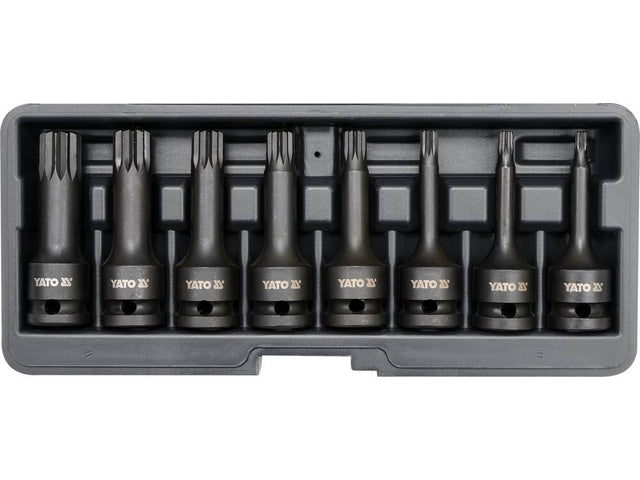 SET CHEI IMPACT, YATO YT-1069 8 BUC, M5-M18, 1/2, CRMO YATO - scule electrice si unelte profesionale - BricoMart