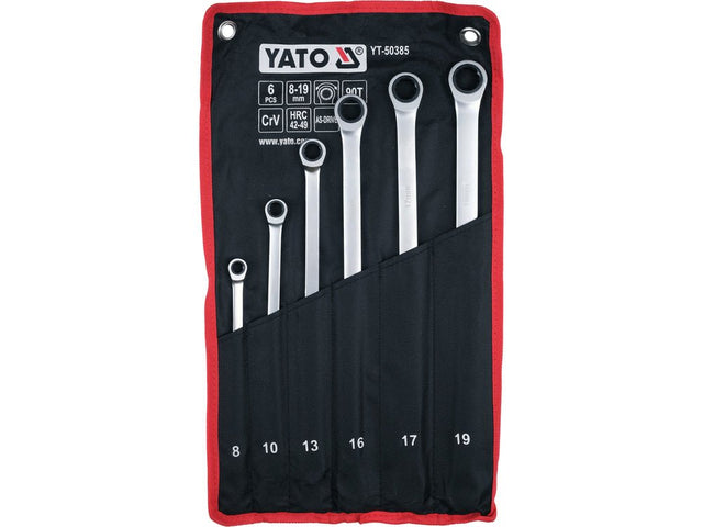 Set chei inelare lungi cu clichet 6 buc. YATO YT-50385