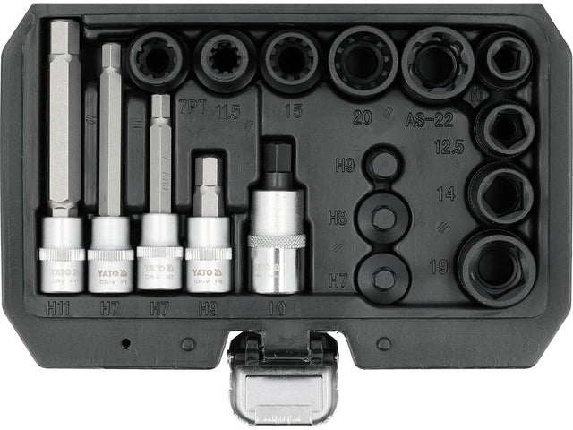 SET CHEI SITEM FRÂNARE 1/2" 3/8" Yato YT - 06812 Yato - scule electrice si unelte profesionale - BricoMart