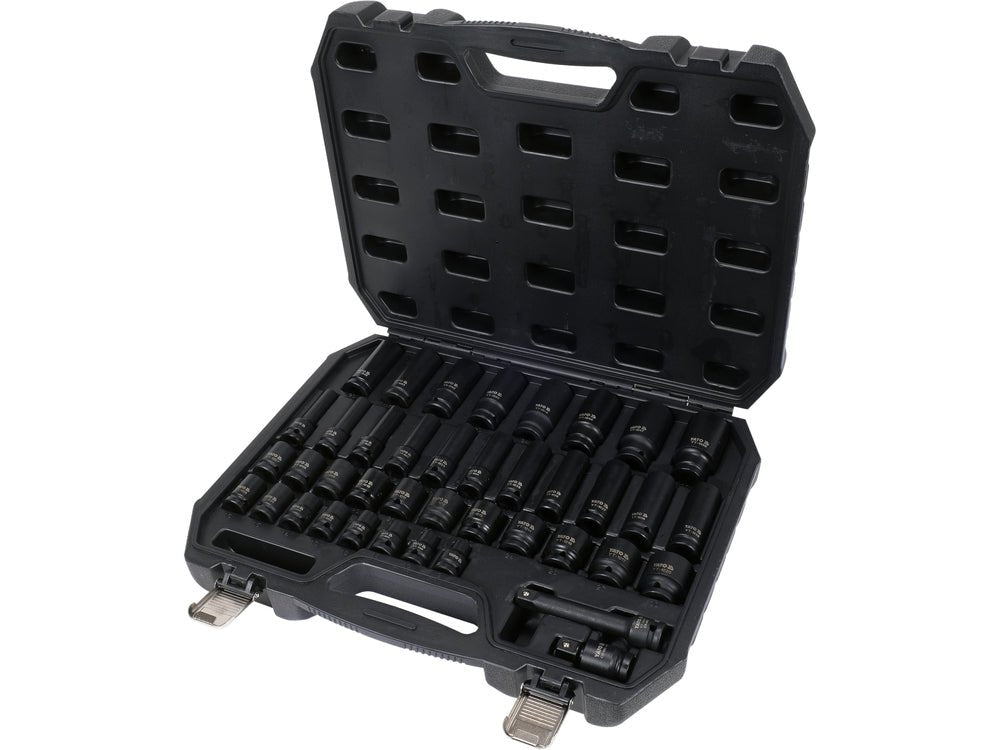 SET CHEI TUBULARE DE IMPACT 1/2'', 40 PIESE Yato YT - 10555 - 12.7 mm, CrMo Yato - scule electrice si unelte profesionale - BricoMart
