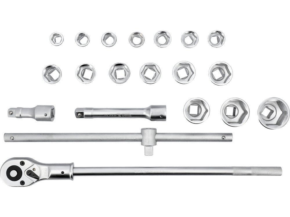 SET CHEI TUBULARE YATO YT-1335 HEXAGONALE 3/4, 21 BUC YATO - scule electrice si unelte profesionale - BricoMart