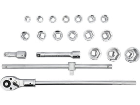 SET CHEI TUBULARE YATO YT-1335 HEXAGONALE 3/4, 21 BUC YATO - scule electrice si unelte profesionale - BricoMart