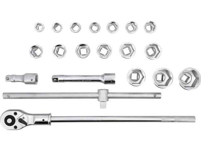 SET CHEI TUBULARE YATO YT-1335 HEXAGONALE 3/4, 21 BUC YATO - scule electrice si unelte profesionale - BricoMart