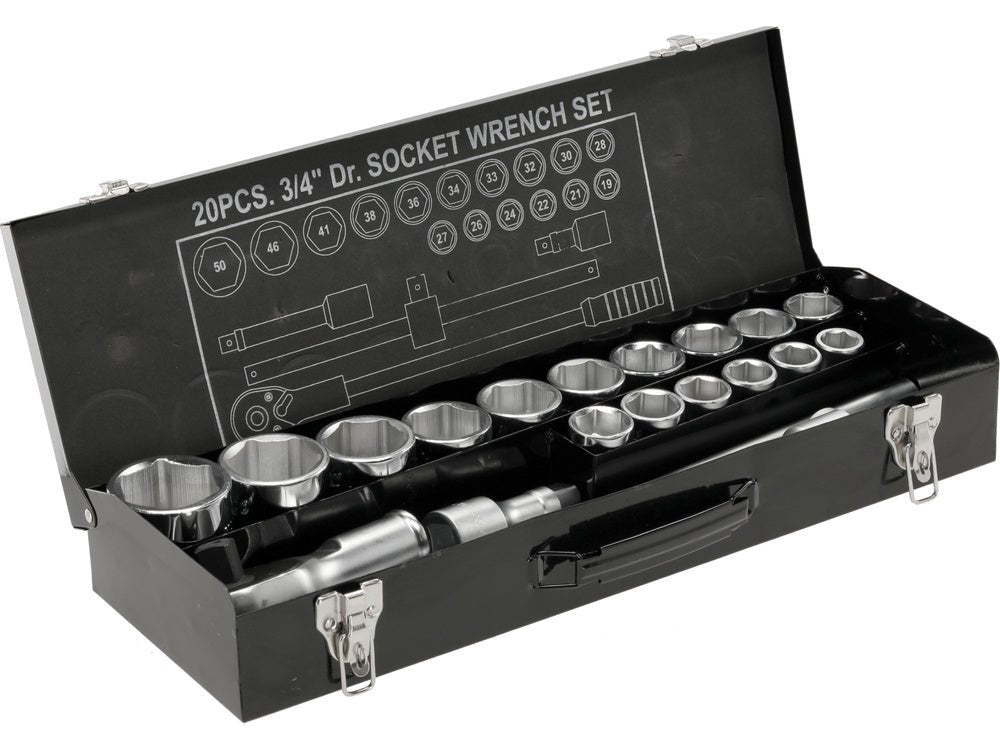 SET CHEI TUBULARE YATO YT-1335 HEXAGONALE 3/4, 21 BUC YATO - scule electrice si unelte profesionale - BricoMart