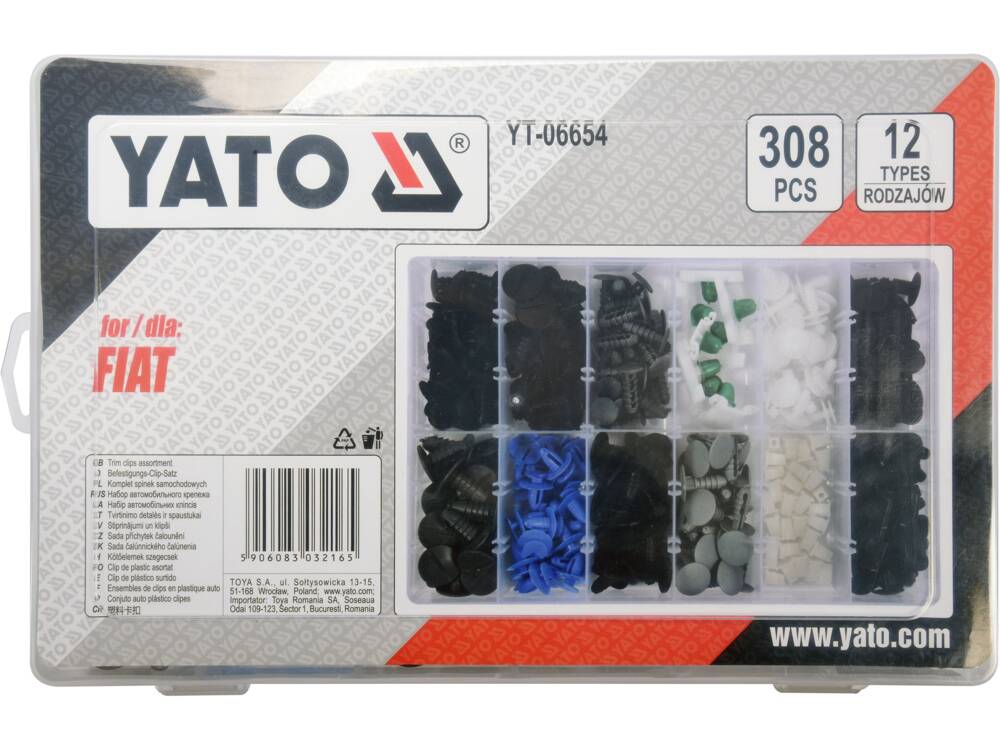 SET CLIPSURI AUTO YATO YT-06654 FIAT 308 BUC YATO - scule electrice si unelte profesionale - BricoMart