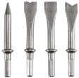 Set de dalta original Einhell din 4 piese (accesorii pentru ciocane dalta, otel, 120 mm, cu tija hexagonala, pentru ciocane dalta pneumatice precum TC - PC 45, incl. 3x dalte plate si 1x dalta ascutita) Einhell - scule electrice si unelte profesionale - BricoMart