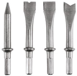 Set de dalta original Einhell din 4 piese (accesorii pentru ciocane dalta, otel, 120 mm, cu tija hexagonala, pentru ciocane dalta pneumatice precum TC - PC 45, incl. 3x dalte plate si 1x dalta ascutita) Einhell - scule electrice si unelte profesionale - BricoMart