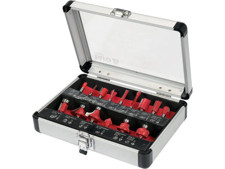 SET DE FREZE YATO YT-68007 PT. LEMN 15 BUC YATO - scule electrice si unelte profesionale - BricoMart
