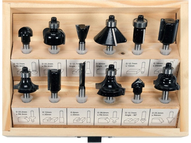 SET FREZE PENTRU VOREL 22552 LEMN 12 BUC VOREL - scule electrice si unelte profesionale - BricoMart