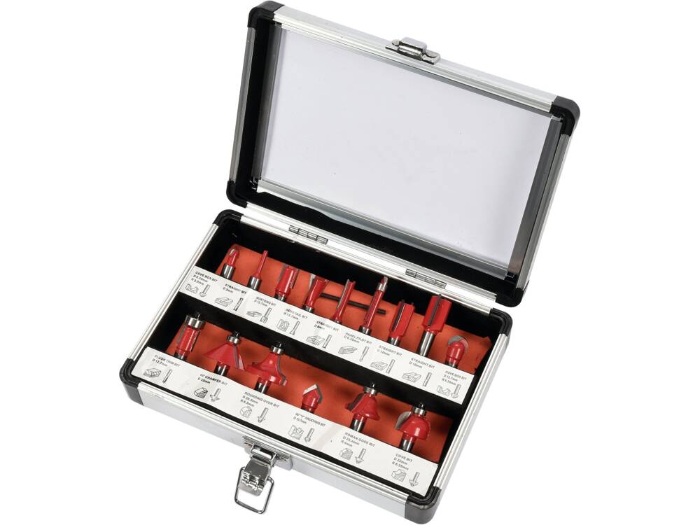 SET FREZE PENTRU YATO YT-68002 LEMN 15 PIESE YATO - scule electrice si unelte profesionale - BricoMart