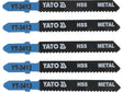 SET LAME PENTRU YATO YT-3413 FIERASTRAU PENDULAR, 5 BUC, 12TPI YATO - scule electrice si unelte profesionale - BricoMart