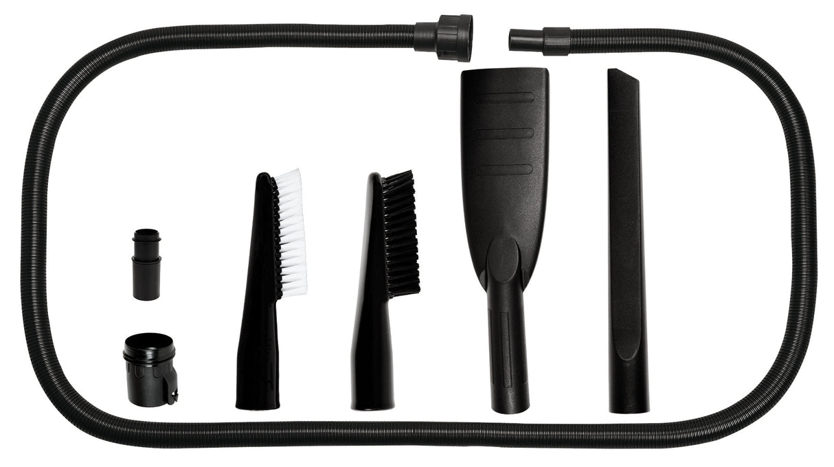 Set original de curatare a masinii Einhell (potrivit pentru aspirator umed/uscat, inclusiv furtun aspirare lung de 3 m, perie tare si moale pentru tapiterie, duza ingusta, duza scaune auto si adaptor) Einhell - scule electrice si unelte profesionale - BricoMart