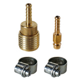 Set original de racorduri pentru furtun Einhell (accesorii pentru compresor, set din 4 piese, inclusiv 1x cuplaj rapid cu o mana cu mufa de 6 mm, 2x cleme pentru furtun) Einhell - scule electrice si unelte profesionale - BricoMart