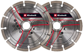 Set original Einhell de discuri diamantate de taiere de 150 mm ca accesoriu pentru freze de perete (Ø150 mm, 2 bucati, gaura de 22,2 mm, potrivit pentru freza de perete Einhell TE - MA 1700) Einhell - scule electrice si unelte profesionale - BricoMart