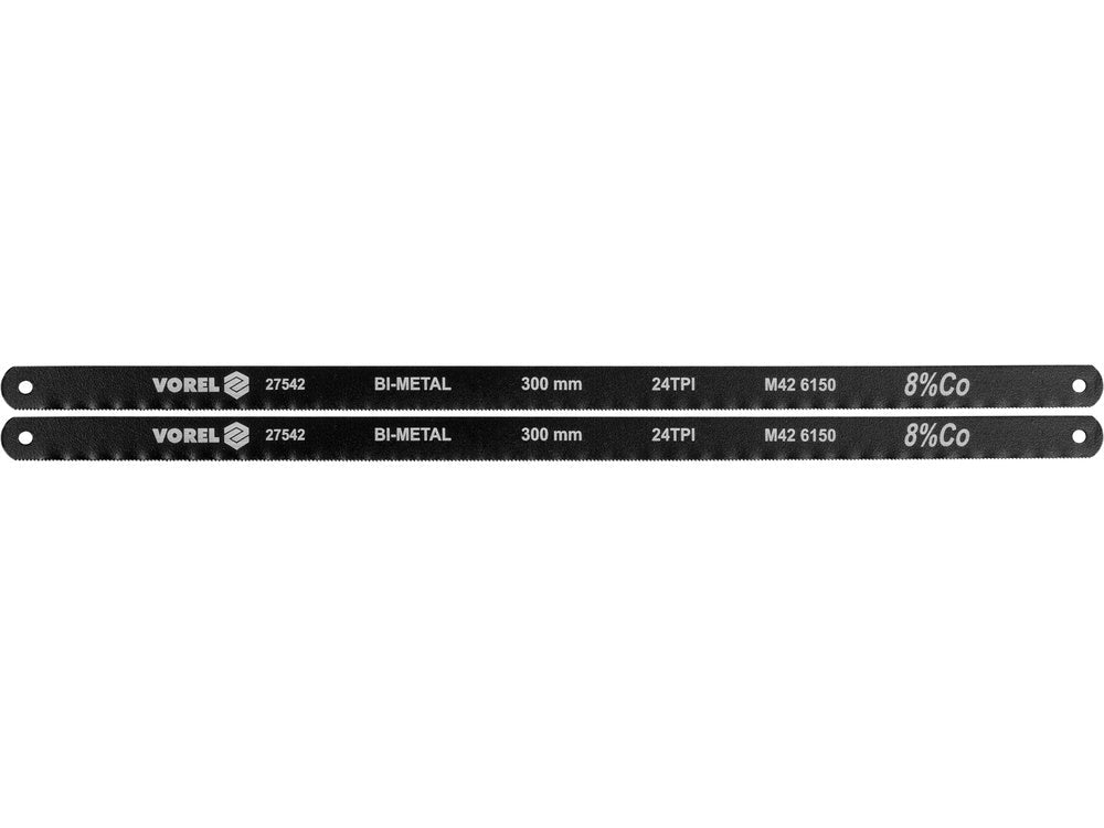 SET PANZE FIERASTRAR VOREL 27542 BI-METAL, 24TPI, COBALT 8% 300X12.6X0.65MM, 2 BUC VOREL - scule electrice si unelte profesionale - BricoMart