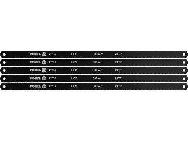 SET PANZE FIERASTRAU VOREL 27535 PT METAL 300X12.6X0.65MM, 5 BUC VOREL - scule electrice si unelte profesionale - BricoMart