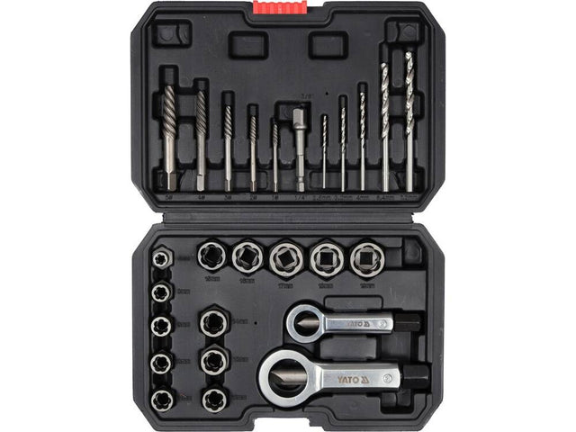 SET PENTRU SURUBURI YATO YT-06037 SI PIULITE DETERIORATE, 26 PIESE YATO - scule electrice si unelte profesionale - BricoMart
