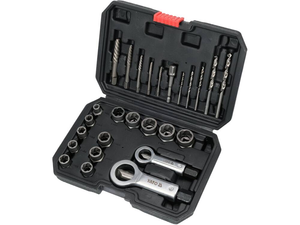 SET PENTRU SURUBURI YATO YT-06037 SI PIULITE DETERIORATE, 26 PIESE YATO - scule electrice si unelte profesionale - BricoMart