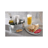 Set rustic tacamuri si servetele, Hendi, tip galeata, 245x167x(H)132, otel galvanizat