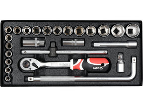 SET TUBULARE 25 YATO YT-12671 BUC\xa01/2 YATO - scule electrice si unelte profesionale - BricoMart