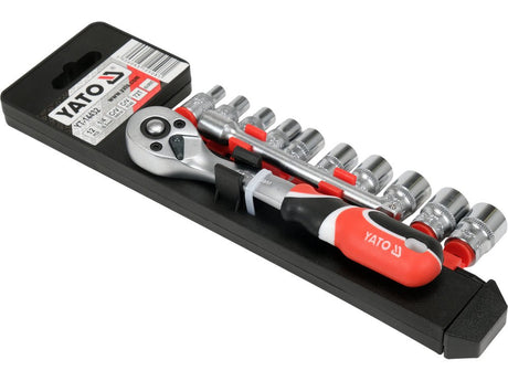 SET TUBULARE CU ACCESORII 1/4'', 12 PIESE Yato YT - 14432 Yato - scule electrice si unelte profesionale - BricoMart