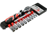 SET TUBULARE CU ACCESORII 1/4'', 12 PIESE Yato YT - 14432 Yato - scule electrice si unelte profesionale - BricoMart