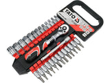 SET TUBULARE CU ACCESORII 1/4'', 28 PIESE Yato YT - 14433 - 6.3 mm, CrV Yato - scule electrice si unelte profesionale - BricoMart