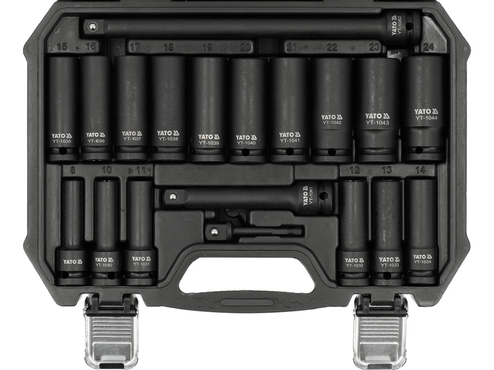 SET TUBULARE IMPACT LUNGI 1/2" Yato YT - 10556 Yato - scule electrice si unelte profesionale - BricoMart