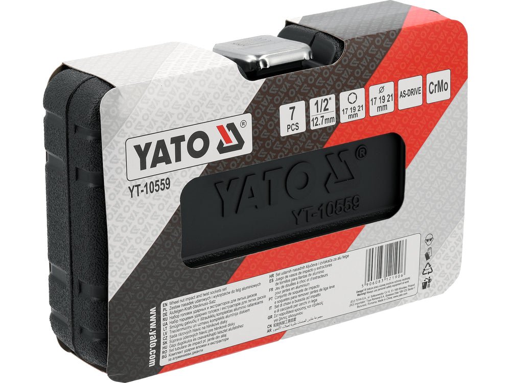 SET TUBULARE PT JANTE ALIAJ 1/2" 7 BUC Yato YT - 10559 Yato - scule electrice si unelte profesionale - BricoMart