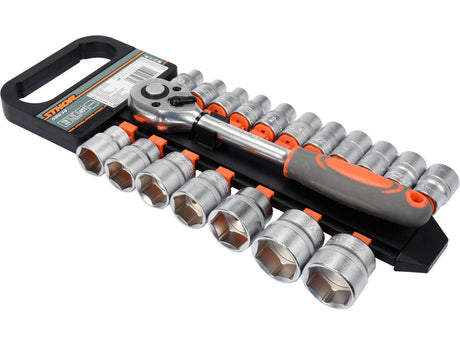 SET TUBULARE + STHOR 58634 ANTRENOR 19 BUC, 1/2 STHOR - scule electrice si unelte profesionale - BricoMart