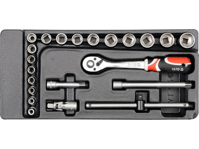 SET TUBULARE + YATO YT-5542 CLICHET 3/8, PENTRU YT-55300 YATO - scule electrice si unelte profesionale - BricoMart