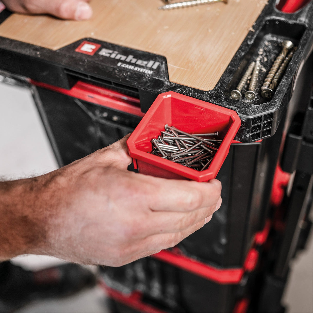 Sistem de cutii de transport Einhell E - Case Arbeitsplatte BricoMart - scule electrice si unelte profesionale - BricoMart