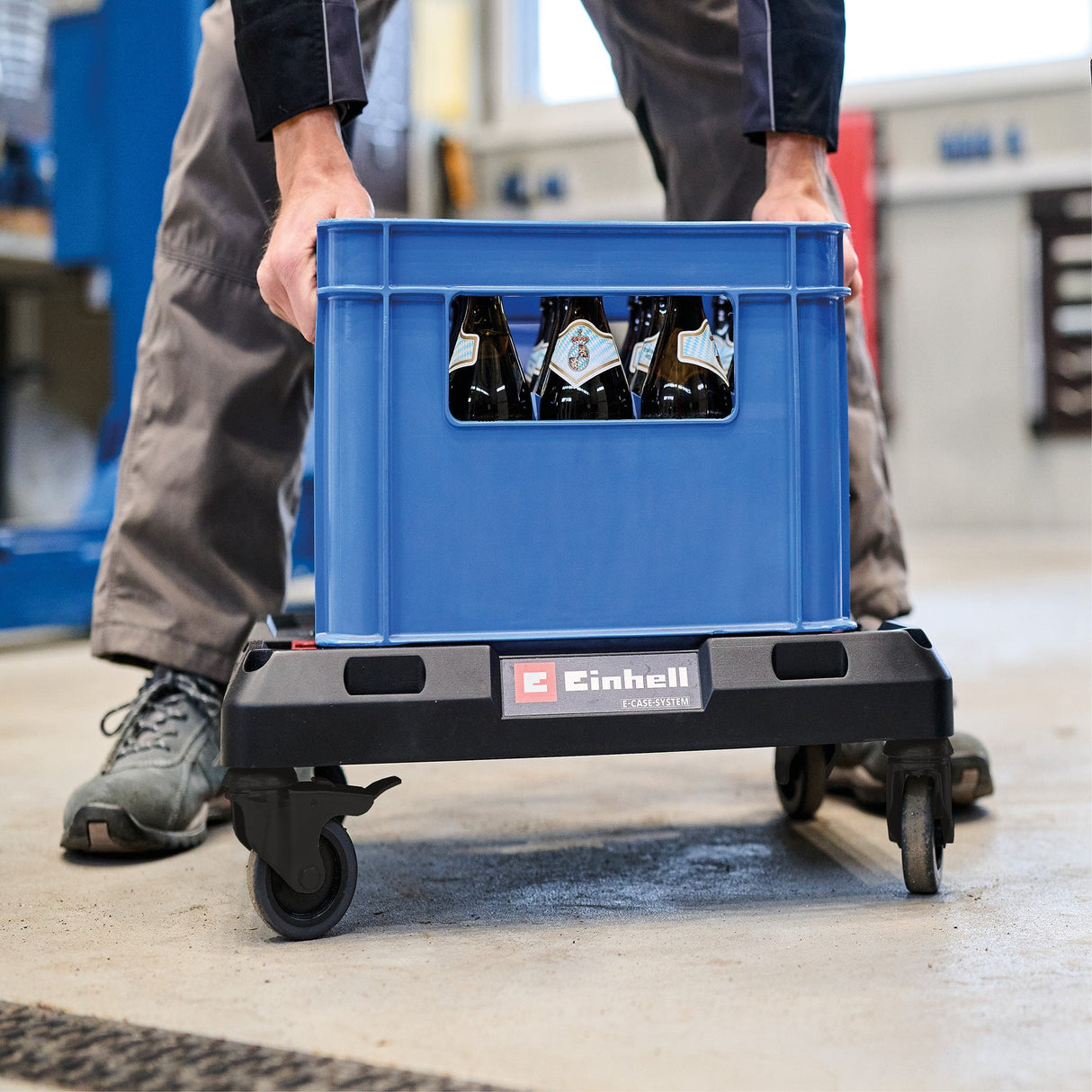 Sistem de cutii de transport Einhell E - Case Rollbrett BricoMart - scule electrice si unelte profesionale - BricoMart